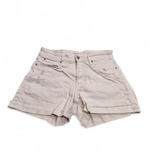 Levis Women's White Distressed Shorts Size 4